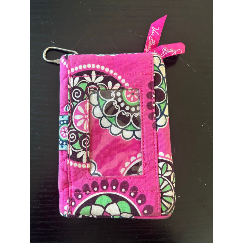 Women's Vera Bradley One Size Pink Green Patterned Wallet
